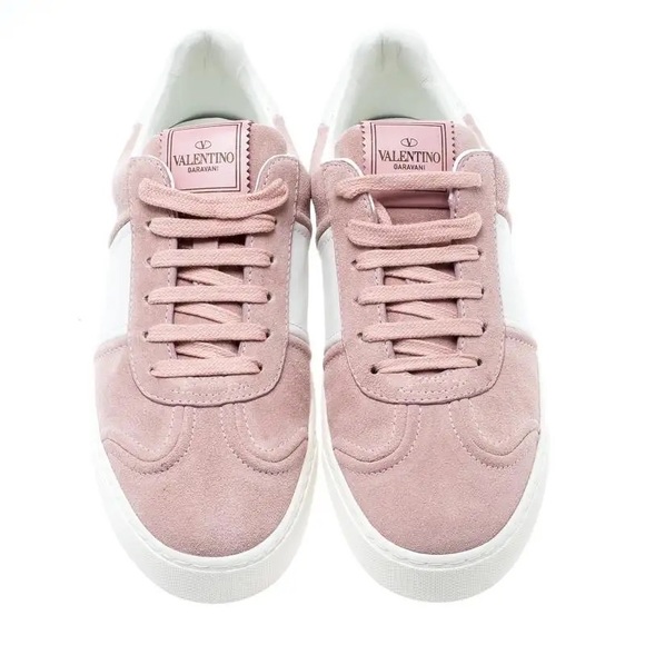🆕 Valentino | Pink White Colorblock Flycrew Sneakers - Picture 2 of 6